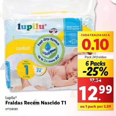 Oferta de Lupilu - Fraldas Recém Nascido por 12,99€ em Lidl