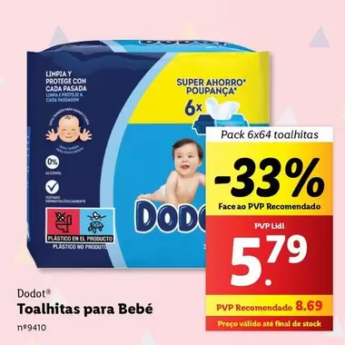 Oferta de Dodot - Toalhitas Para Bebe por 5,79€ em Lidl