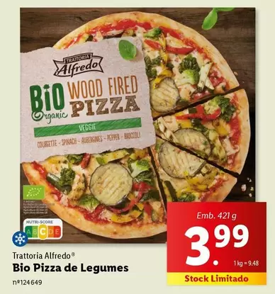 Oferta de Trattoria Alfredo Bio Pizza De Legumes por 3,99€ em Lidl