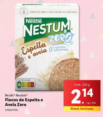 Oferta de Nestle - Flocos De Espelta E Aveia Zero por 2,14€ em Lidl