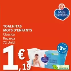 Oferta de Mots d´enfants - Toalhitas por 1,19€ em E.Leclerc