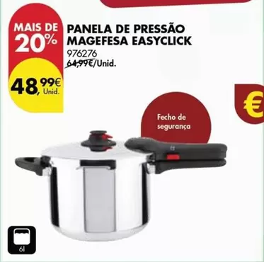 Oferta de Panela De Pressão por 48,99€ em Pingo Doce