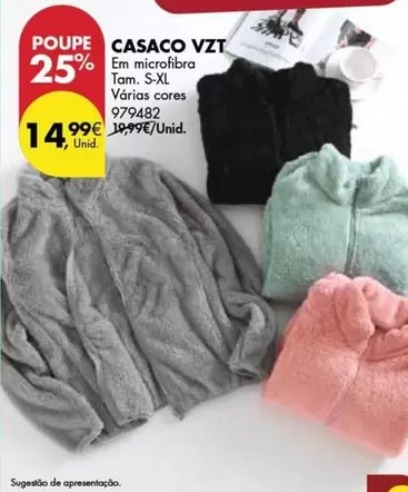 Oferta de Casaco VZT por 14,99€ em Pingo Doce