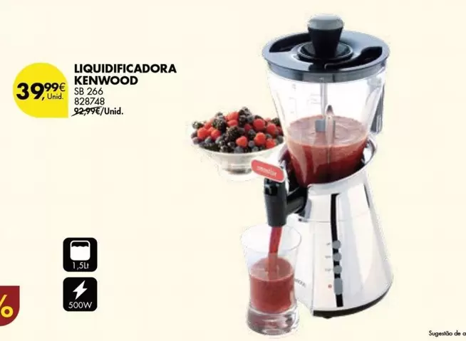 Oferta de Kenwood - Liquidificadora por 39,99€ em Pingo Doce