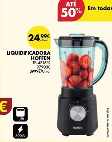 Oferta de Hoffen - Liquidificadora por 24,99€ em Pingo Doce