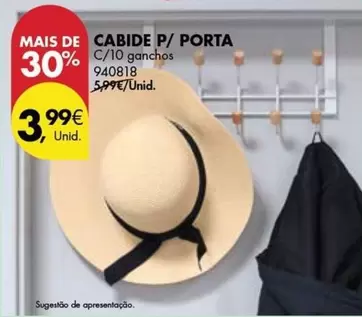 Oferta de Cabide P/ Porta por 3,99€ em Pingo Doce