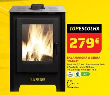 Oferta de Salamandra A Lenha por 279€ em Bricomarché