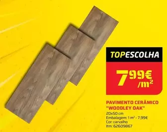 Oferta de Pavimento Ceramico "woodley Oak" por 7,99€ em Bricomarché