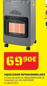 Oferta de Jocel - Aquecedor Infravermelhos por 59,9€ em Bricomarché