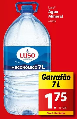 Oferta de Luso - Agua Mineral por 1,75€ em Lidl