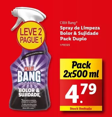 Oferta de Cillit Bang - Spray De Limpeza Color & Sujidade por 4,79€ em Lidl