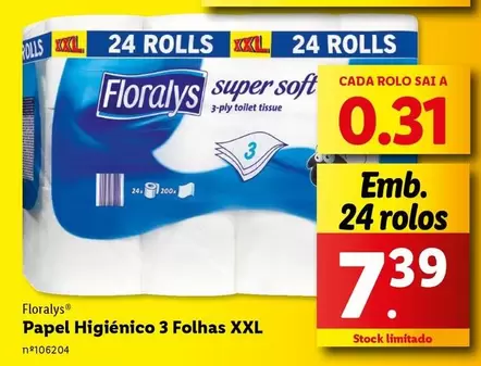 Oferta de XXL - Papel Higienico 3 Folhas Xxl por 7,39€ em Lidl