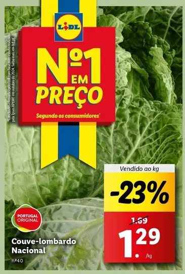 Oferta de Lidl - Couve-Lombardo Nacional por 1,29€ em Lidl