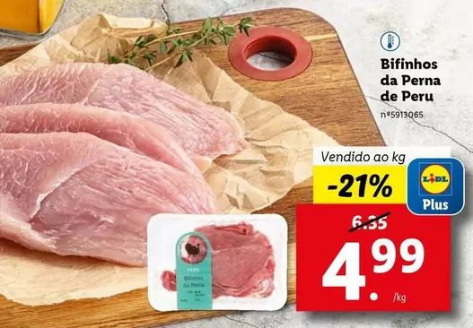 Oferta de Lidl - Biffinhos Da Perna De Peru por 4,99€ em Lidl