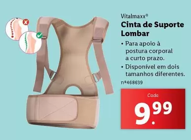 Oferta de A+ - Cinta De Suporte Lombar por 9,99€ em Lidl