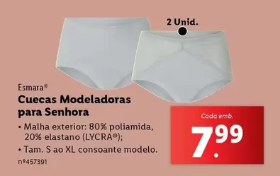 Oferta de Esmara - Cuecas Modeladoras Para Senhora por 7,99€ em Lidl