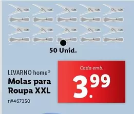 Oferta de XXL - Molas Para Roupa Xxl por 3,99€ em Lidl