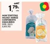 Oferta de Mini -  Tortitas Milho/Arroz Continente por 1,79€ em Continente