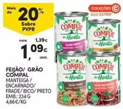 Oferta de Compal - Feijão/ Grão por 1,09€ em Continente