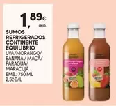 Oferta de Continente - Sumos Refrigerados por 1,89€ em Continente