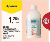 Oferta de Continente - Soro Fisiológico  Do Bebe por 1,75€ em Continente