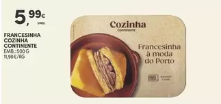 Oferta de Francesinha -  Cozinha Continente por 5,99€ em Continente