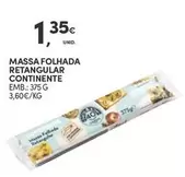 Oferta de Continente - Massa Folhada Retangular por 1,35€ em Continente