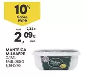 Oferta de Milhafre - Manteiga por 2,09€ em Continente