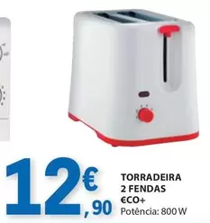 Oferta de €CO+ - Torradeira 2 Fendas Eco+ por 12,9€ em E.Leclerc