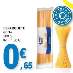 Oferta de €CO+ - Esparguete por 0,65€ em E.Leclerc