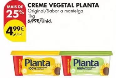 Oferta de Planta - Creme Vegetal por 4,99€ em Pingo Doce