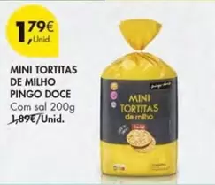 Oferta de Pingo doce - Mini Tortitas De Milho por 1,79€ em Pingo Doce