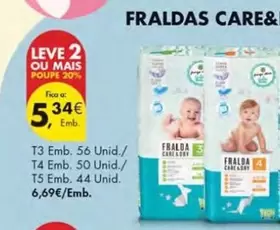 Oferta de Fraldas por 5,34€ em Pingo Doce