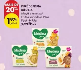 Oferta de Blédina - Pure De Fruta por 1,97€ em Pingo Doce