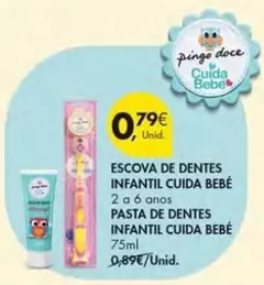 Oferta de A+ - Escova De Dentes Infantil Cuida Bebe por 0,79€ em Pingo Doce