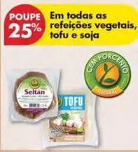 Oferta de As - Em Todas  Refeições Vegetais, Tofu E Sojaem Pingo Doce