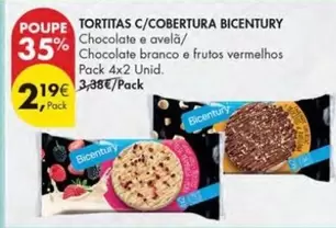 Oferta de Bicentury - Tortitas C/cobertura por 2,19€ em Pingo Doce