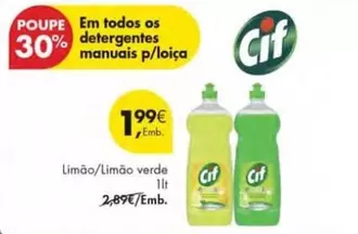 Oferta de Cif - Limão/limão Verde por 1,99€ em Pingo Doce