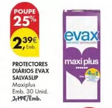 Oferta de Evax - Protectores Diarios por 2,39€ em Pingo Doce