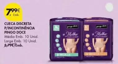 Oferta de Pingo doce - Cueca Discreta P/incontinencia Pingo Doce por 7,99€ em Pingo Doce