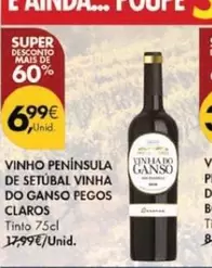 Oferta de B! - Vinho Peninsula De Setubal Vinha Do Ganso Pegos por 6,99€ em Pingo Doce