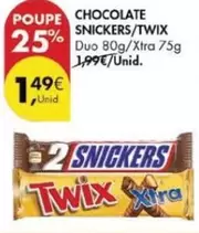 Oferta de Snickers - Chocolate por 1,49€ em Pingo Doce