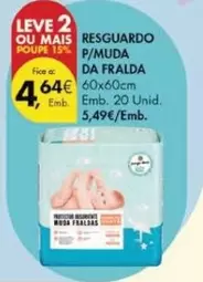 Oferta de Resguardo P/muda Da Fralda por 4,64€ em Pingo Doce