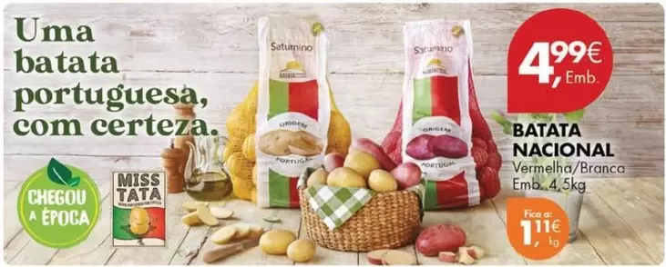 Oferta de A+ - Batata Nacional por 4,99€ em Pingo Doce