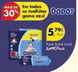 Oferta de Dodot - Em Todas As Toalhitas Gama Azul por 5,79€ em Pingo Doce