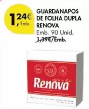 Oferta de Renova - Guardanapos De Folha Dupla por 1,24€ em Pingo Doce