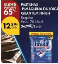 Oferta de Finish - Pastilhas P/maquina Da Loica Quantum por 12,89€ em Pingo Doce