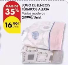 Oferta de Jogo De Lençois Térmicos por 16,99€ em Pingo Doce