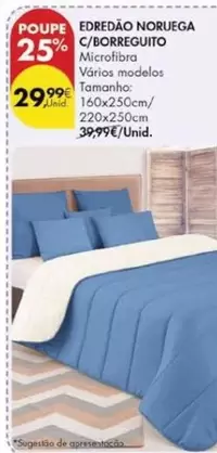 Oferta de Edredao Noruega C/borreguito por 29,99€ em Pingo Doce