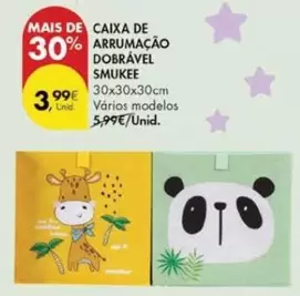 Oferta de Smukee - Caixa De Arrumacao Dobrável por 3,99€ em Pingo Doce